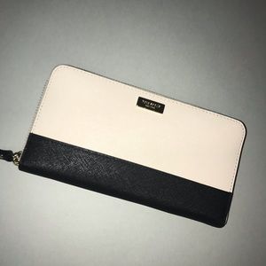 Black and White Colorblock Kate Spade Wallet